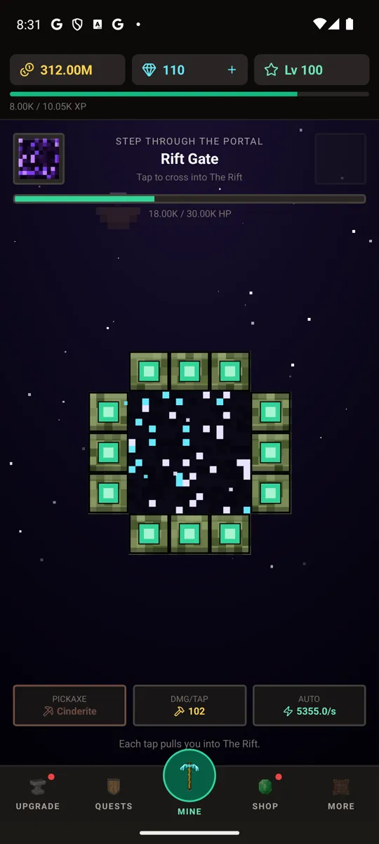 The Rift Gate with twelve Rift Shards